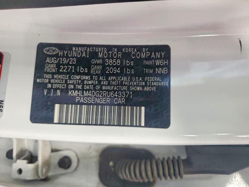 58435376 :رقم المزاد ، KMHLM4DG2RU643371 vin ، 2024 Hyundai Elantra مزاد بيع