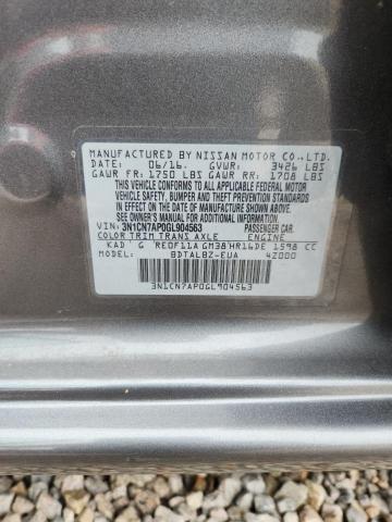 56334636 :رقم المزاد ، 3N1CN7AP0GL904563 vin ، 2016 Nissan Versa مزاد بيع