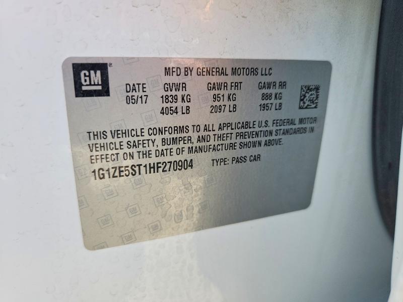 Продажа на аукционе авто 2017 Chevrolet Malibu, vin: 1G1ZE5ST1HF270904, номер лота: 57040446