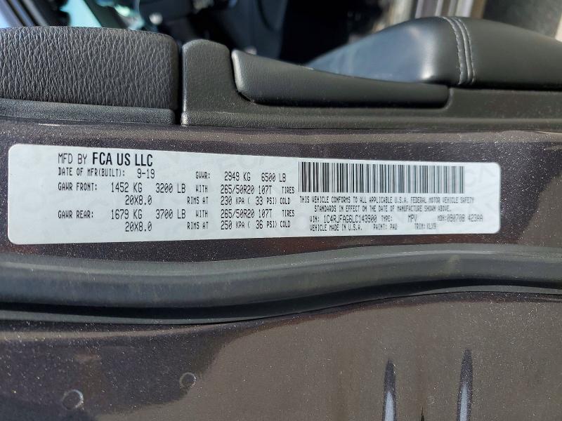 Aukcja sprzedaży 2020 Jeep Grand Cherokee, vin: 1C4RJFAG6LC143900, numer aukcji: 58009736