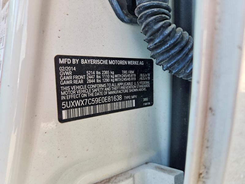 56814826 :رقم المزاد ، 5UXWX7C59E0E81638 vin ، 2014 Bmw X3 مزاد بيع