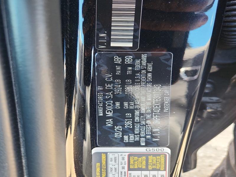 2026 Kia K4 მანქანა იყიდება აუქციონზე, vin: 3KPFT4DEXTE317343, აუქციონის ნომერი: 56687256