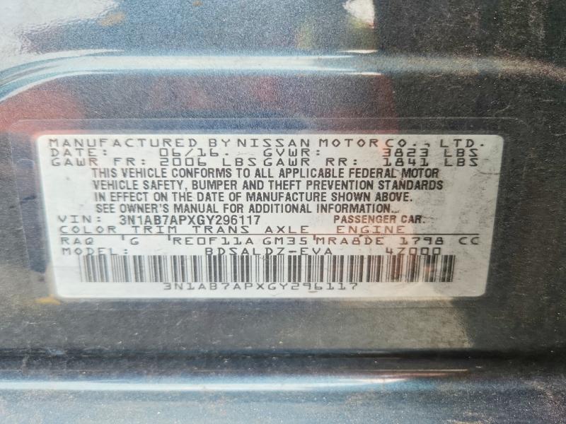 Aukcja sprzedaży 2016 Nissan Sentra, vin: 3N1AB7APXGY296117, numer aukcji: 58949896