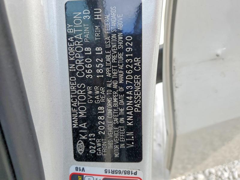 Продажа на аукционе авто 2013 Kia Rio, vin: KNADN4A37D6231920, номер лота: 58484226
