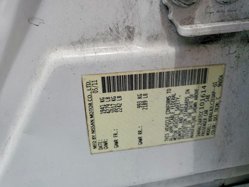 2012 Nissan Altima მანქანა იყიდება აუქციონზე, vin: 1N4AL2AP7CC101614, აუქციონის ნომერი: 56860306