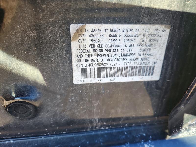 Aukcja sprzedaży 2005 Acura Tsx, vin: JH4CL95825C027597, numer aukcji: 57247506