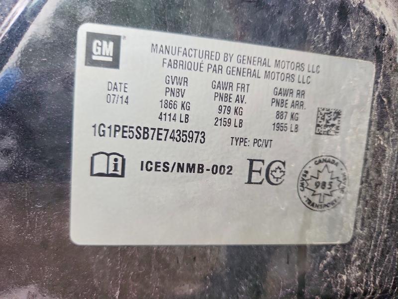 Продажа на аукционе авто 2014 Chevrolet Cruze, vin: 1G1PE5SB7E7435973, номер лота: 58000526