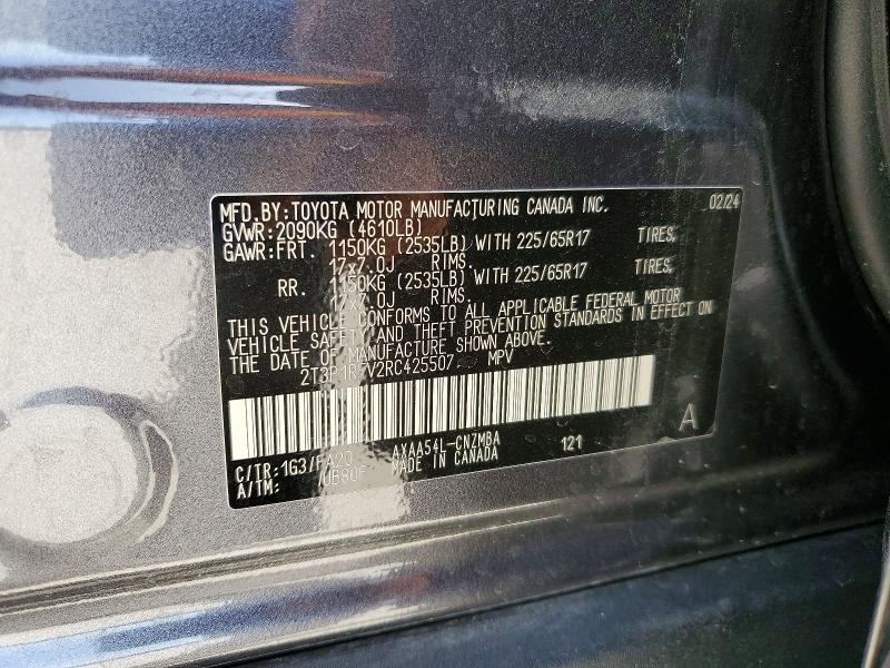 58816756 :رقم المزاد ، 2T3P1RFV2RC425507 vin ، 2024 Toyota Rav4 مزاد بيع