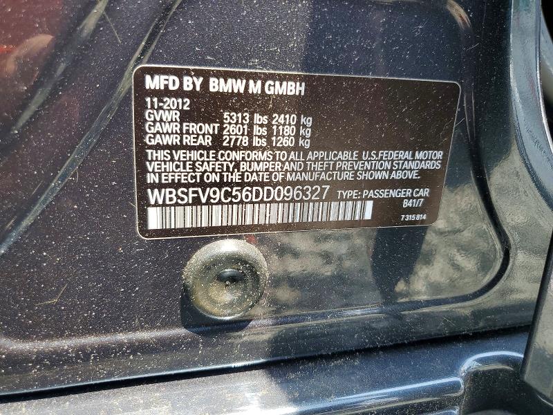 2013 Bmw M5 მანქანა იყიდება აუქციონზე, vin: WBSFV9C56DD096327, აუქციონის ნომერი: 58949876