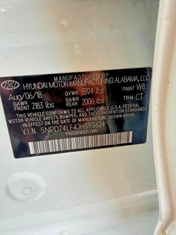 Aukcja sprzedaży 2018 Hyundai Elantra, vin: 5NPD74LF4JH393624, numer aukcji: 56641606