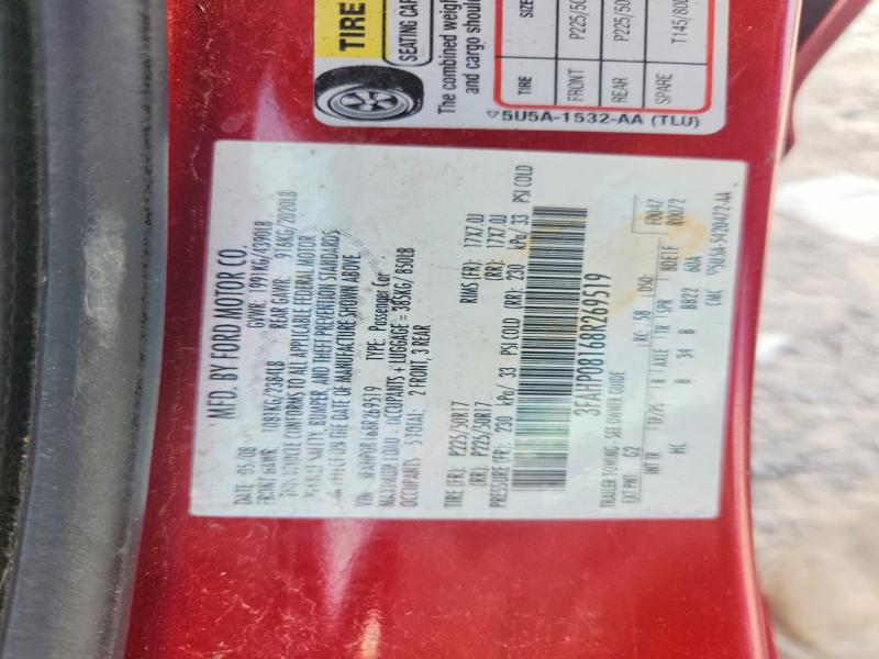 Продажа на аукционе авто 2008 Ford Fusion, vin: 3FAHP08168R269519, номер лота: 56951536