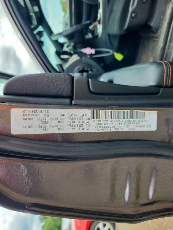 56788586 :رقم المزاد ، 1C4RJFAGXGC349081 vin ، 2016 Jeep Grand Cherokee مزاد بيع