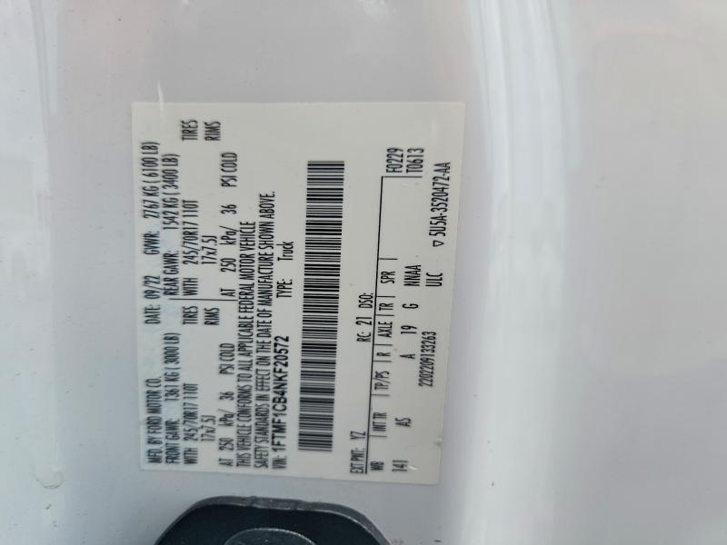 Продажа на аукционе авто 2022 Ford F150, vin: 1FTMF1CB4NKF20572, номер лота: 55990456