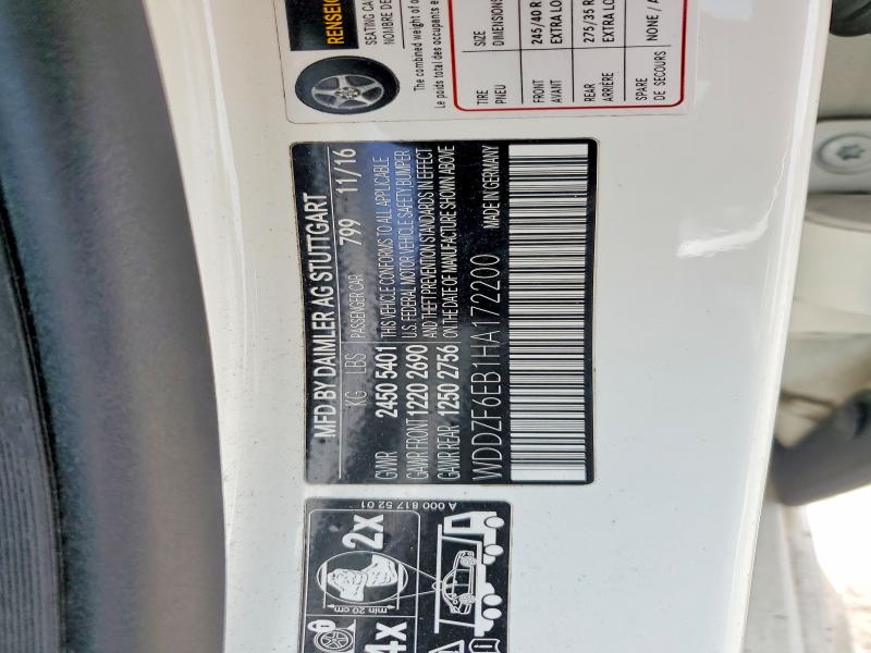 Продажа на аукционе авто 2017 Mercedes-benz E, vin: WDDZF6EB1HA172200, номер лота: 56306036