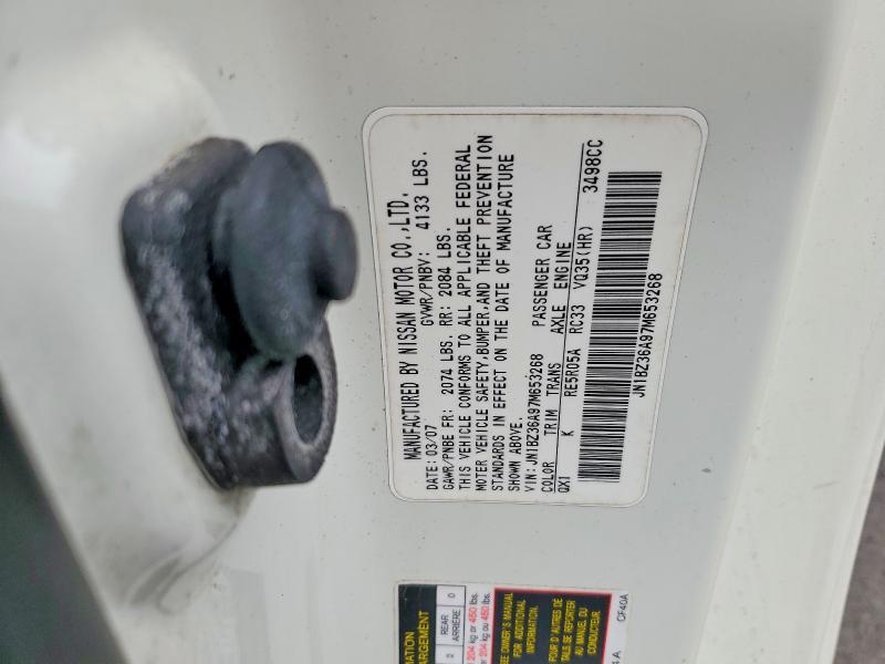 Aukcja sprzedaży 2007 Nissan 350z, vin: JN1BZ36A97M653268, numer aukcji: 55822406