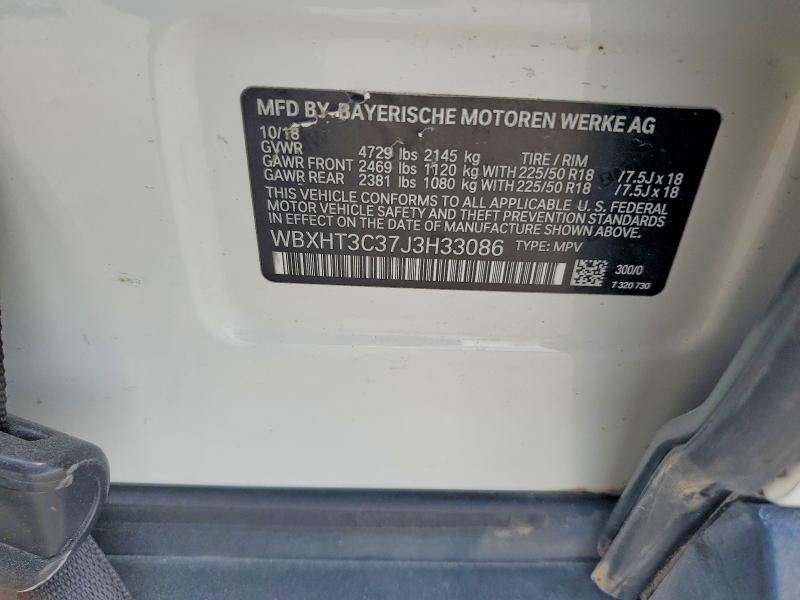 55707706 :رقم المزاد ، WBXHT3C37J3H33086 vin ، 2018 Bmw X1 مزاد بيع