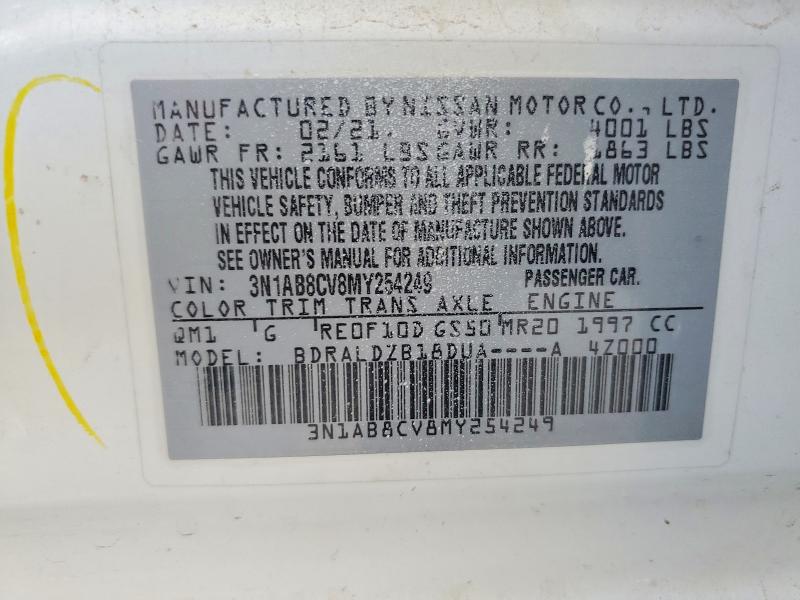 Продажа на аукционе авто 2021 Nissan Sentra, vin: 3N1AB8CV8MY254249, номер лота: 56457266