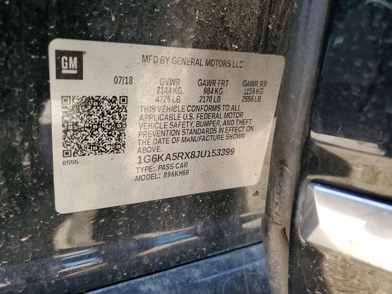 2018 Cadillac Ct6 მანქანა იყიდება აუქციონზე, vin: 1G6KA5RX8JU153399, აუქციონის ნომერი: 57042896