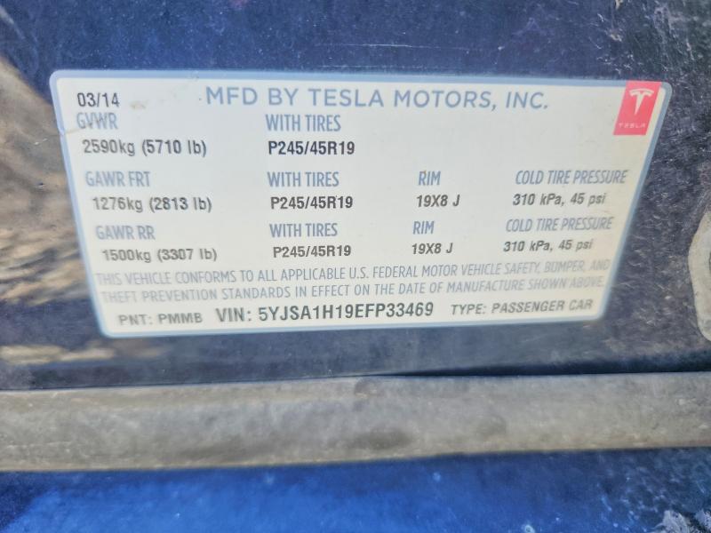 Продажа на аукционе авто 2014 Tesla Model S, vin: 5YJSA1H19EFP33469, номер лота: 92464525