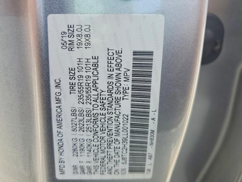 Aukcja sprzedaży 2020 Acura Rdx, vin: 5J8TC2H39LL001022, numer aukcji: 56299226