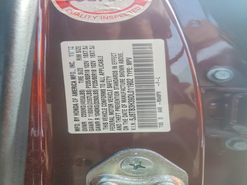 56030716 :رقم المزاد ، 5J8TB3H39DL011902 vin ، 2013 Acura Rdx مزاد بيع