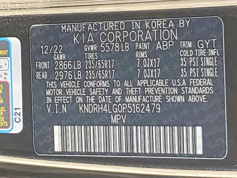 56572676 :رقم المزاد ، KNDRH4LG0P5162479 vin ، 2023 Kia Sorento مزاد بيع
