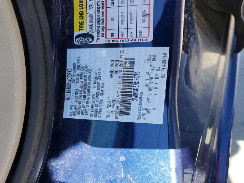 Aukcja sprzedaży 2007 Ford Fusion, vin: 3FAHP08157R180796, numer aukcji: 57698316