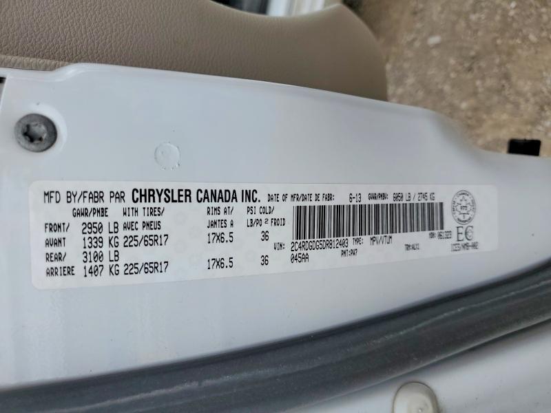 Продажа на аукционе авто 2013 Dodge Grand Caravan, vin: 2C4RDGDG5DR812403, номер лота: 58396536