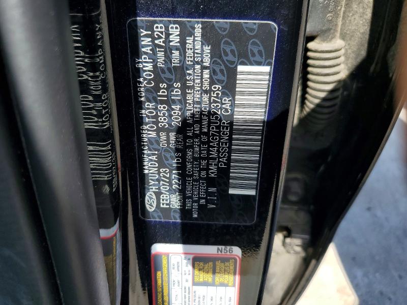 Продажа на аукционе авто 2023 Hyundai Elantra, vin: KMHLM4AG7PU523759, номер лота: 56766536
