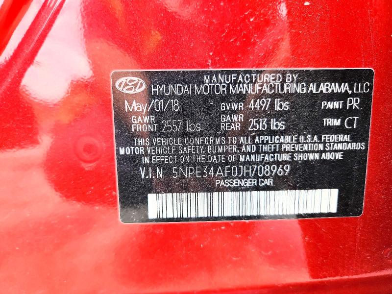 Продажа на аукционе авто 2018 Hyundai Sonata, vin: 5NPE34AF0JH708969, номер лота: 55419626