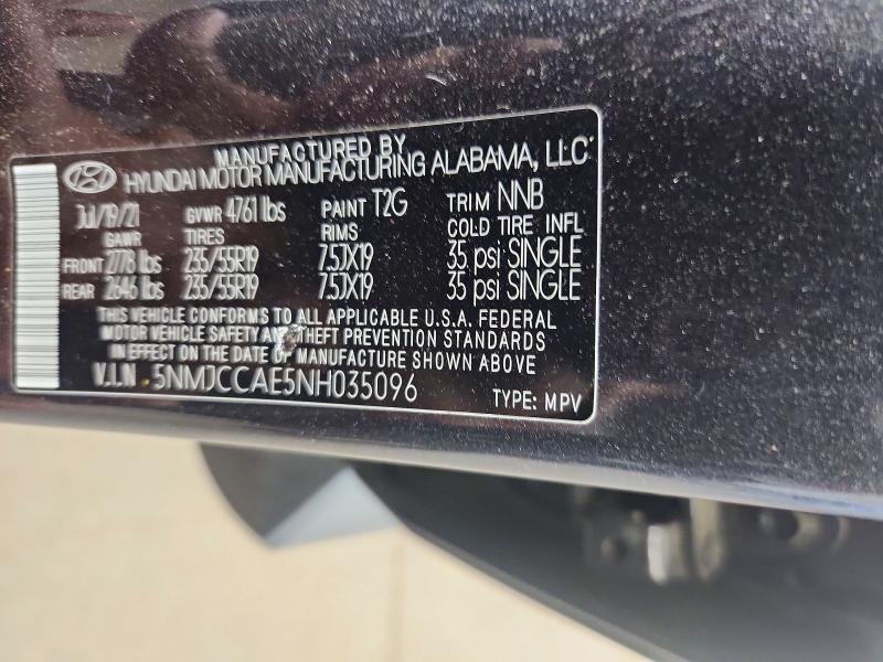 Продажа на аукционе авто 2022 Hyundai Tucson, vin: 5NMJCCAE5NH035096, номер лота: 55874166