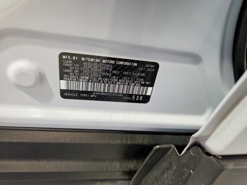 Продаж на аукціоні авто 2025 Mitsubishi Eclipse Cross, vin: JA4ATWAA3SZ003344, номер лоту: 55929856