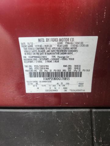58359646 :رقم المزاد ، 1FAHP2E80DG170855 vin ، 2013 Ford Taurus مزاد بيع