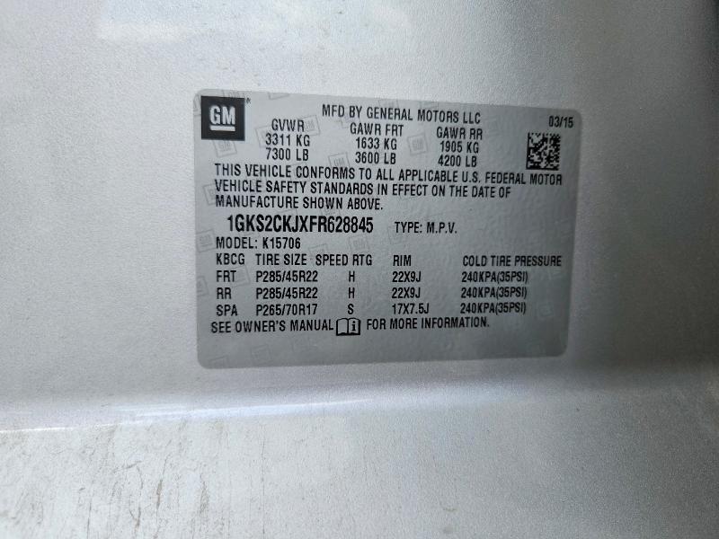 Продаж на аукціоні авто 2015 Gmc Yukon, vin: 1GKS2CKJXFR628845, номер лоту: 58578316