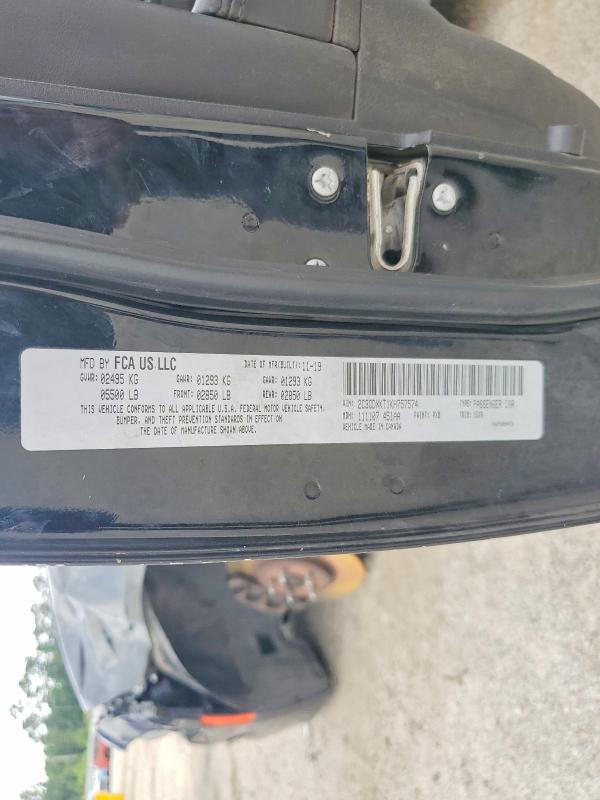 57558756 :رقم المزاد ، 2C3CDXKT1KH757574 vin ، 2019 Dodge Charger مزاد بيع