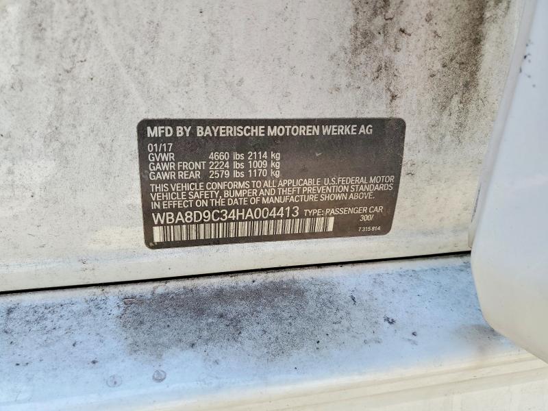 57320076 :رقم المزاد ، WBA8D9C34HA004413 vin ، 2017 Bmw 330 مزاد بيع