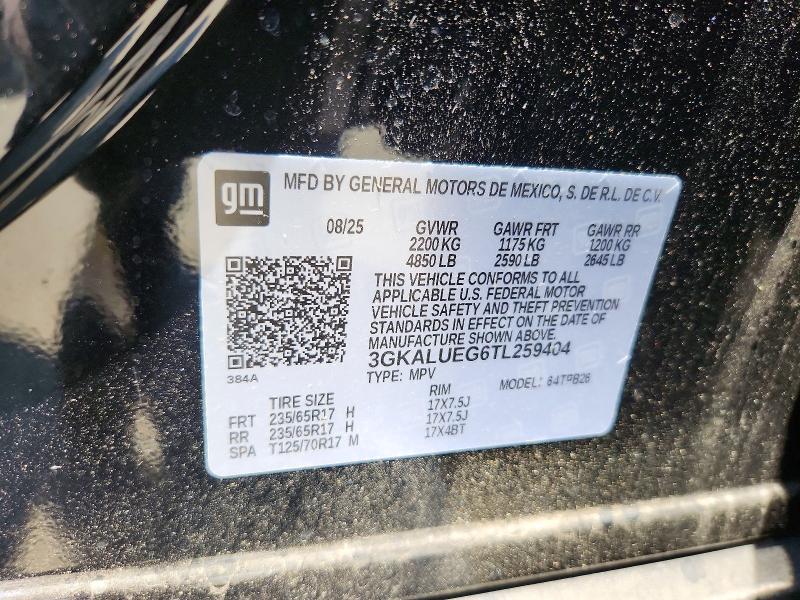 2026 Gmc Terrain მანქანა იყიდება აუქციონზე, vin: 3GKALUEG6TL259404, აუქციონის ნომერი: 58891956
