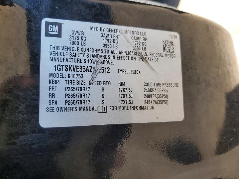 2010 Gmc Sierra მანქანა იყიდება აუქციონზე, vin: 1GTSKVE35AZ132512, აუქციონის ნომერი: 56086366