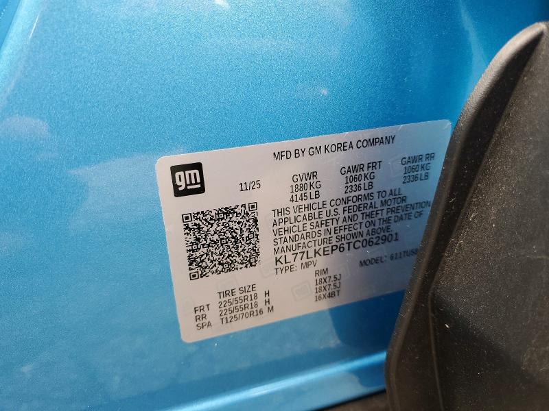 57327966 :رقم المزاد ، KL77LKEP6TC062901 vin ، 2026 Chevrolet Trax مزاد بيع