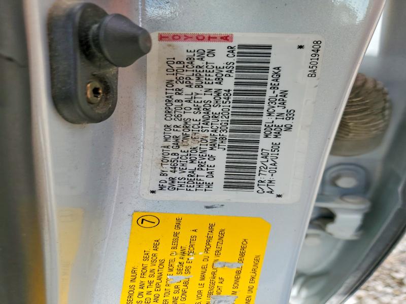 Продаж на аукціоні авто 2002 Lexus Es, vin: JTHBF30G120015484, номер лоту: 57957206