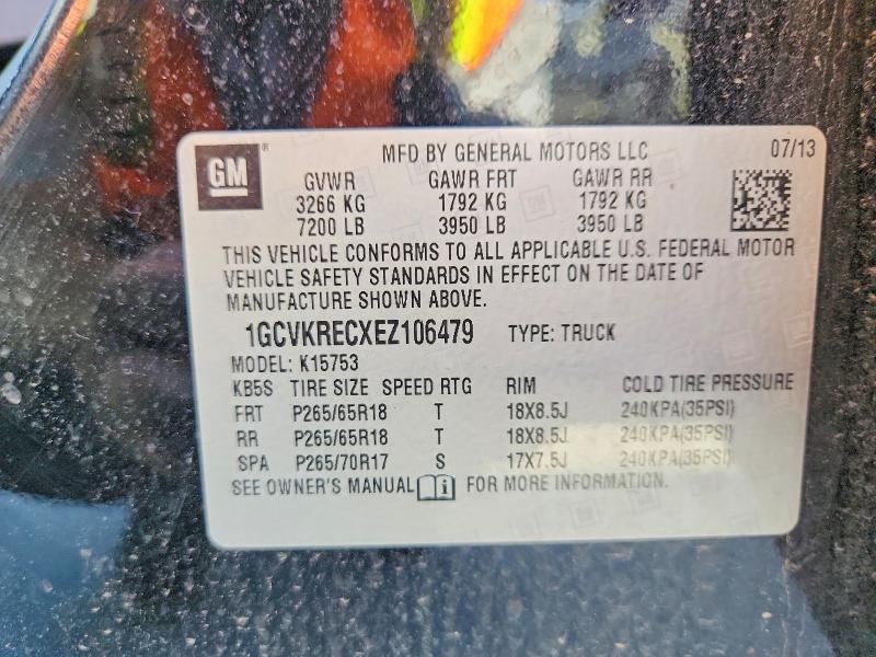 Aukcja sprzedaży 2014 Chevrolet Silverado, vin: 1GCVKRECXEZ106479, numer aukcji: 56180326