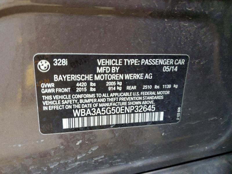 Aukcja sprzedaży 2014 Bmw 328, vin: WBA3A5G50ENP32645, numer aukcji: 56775246
