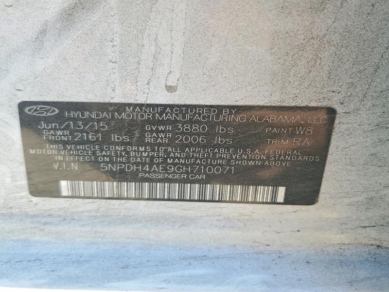 Aukcja sprzedaży 2016 Hyundai Elantra, vin: 5NPDH4AE9GH710071, numer aukcji: 56142586