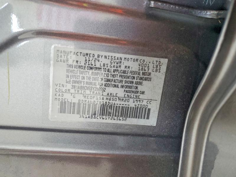 Aukcja sprzedaży 2025 Nissan Sentra, vin: 3N1AB8CV6SY265652, numer aukcji: 56569776