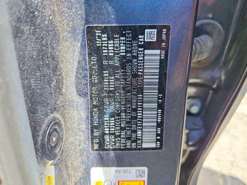 Aukcja sprzedaży 2022 Honda Civic, vin: JHMFE1F79NX010156, numer aukcji: 54049856