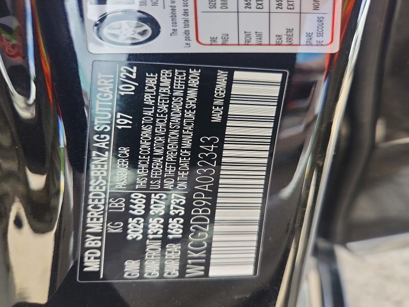 58720676 :رقم المزاد ، W1KCG2DB9PA032343 vin ، 2023 Mercedes-benz Eqs Sedan مزاد بيع