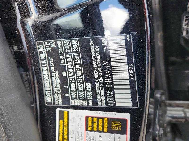 Aukcja sprzedaży 2017 Mercedes-benz Gle, vin: 4JGDA5HB4HA945424, numer aukcji: 55107406