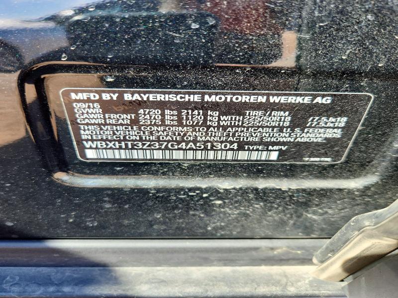 Продаж на аукціоні авто 2016 Bmw X1, vin: WBXHT3Z37G4A51304, номер лоту: 56034666
