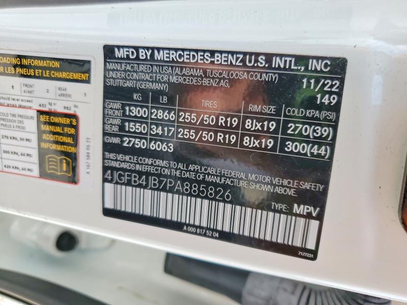 55737636 :رقم المزاد ، 4JGFB4JB7PA885826 vin ، 2023 Mercedes-benz Gle مزاد بيع