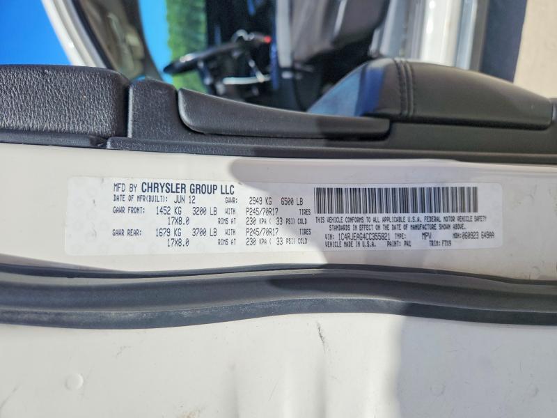 2012 Jeep Grand Cherokee მანქანა იყიდება აუქციონზე, vin: 1C4RJEAG4CC355821, აუქციონის ნომერი: 56489906